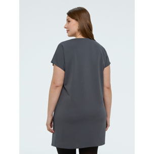 Fiorella Rubino - Vestido en punto Milano con lazos - Gris