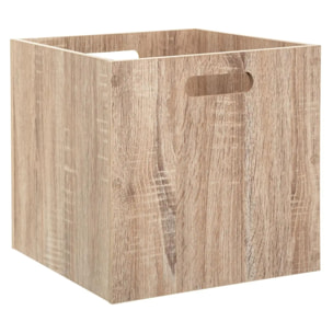 Panier 31x31cm "Mix N' Modul" effet chêne naturel