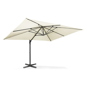 Parasol Sombra 360° rectangle avec housse de protection - Crème