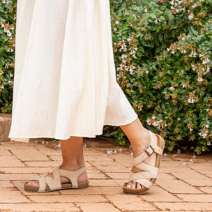 Sandalias N6005 NOBUCK CUERO / HORIZON color Cuero