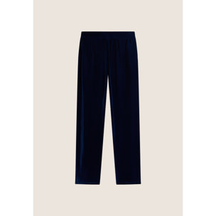 Pantaloni wide leg comfort da donna in tessuto lurex