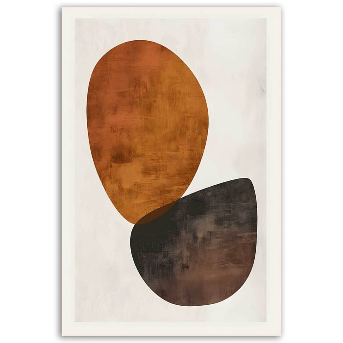 Tableau formes organiques terre Toile imprimée