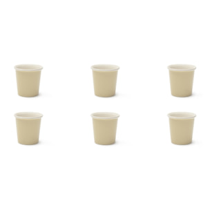 Set 6 Bicchierini Caffè Excelsa – Trendy, New Bone China Beige