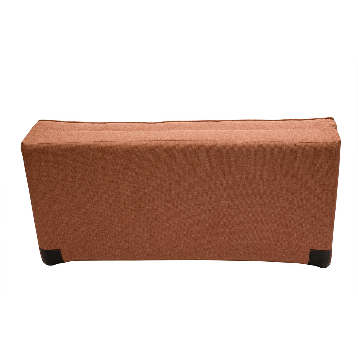 Chauffeuse 2 places convertible en tissu terracotta SALLY