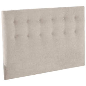 Ensemble sommier + tête de lit Eden chenille bouclettes Crème