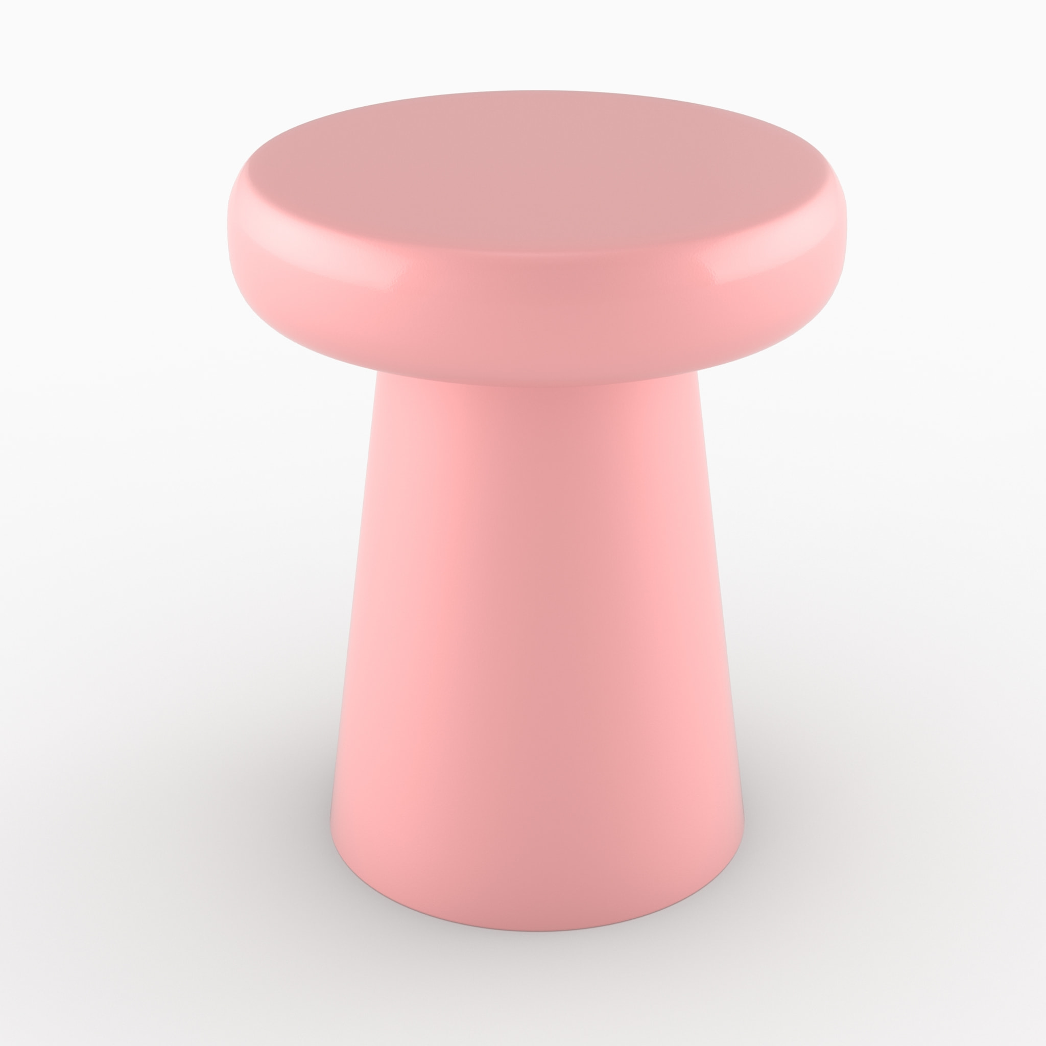 Table d'appoint ronde en métal rose D40 cm - Anouk