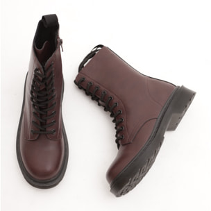 ANFIBIO ALTO CON ZIP BORDEAUX