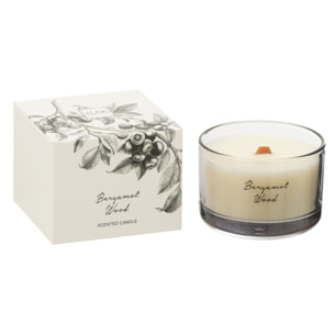 J-Line bougie parfumée Bergamot Wood - glas - small - 50H
