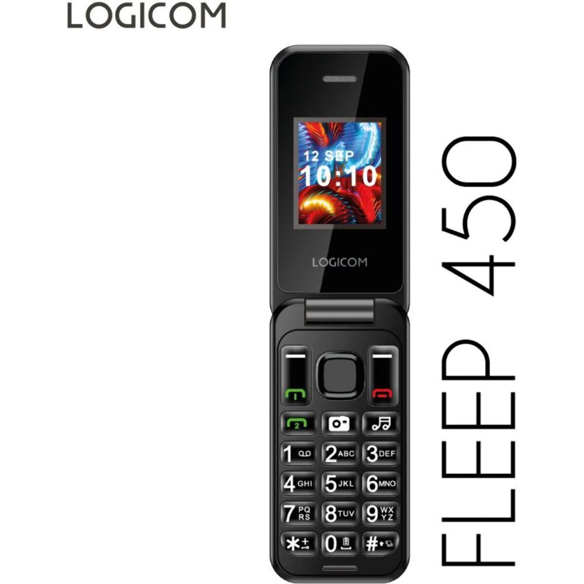 Téléphone portable LOGICOM Fleep 450 Noir 4G