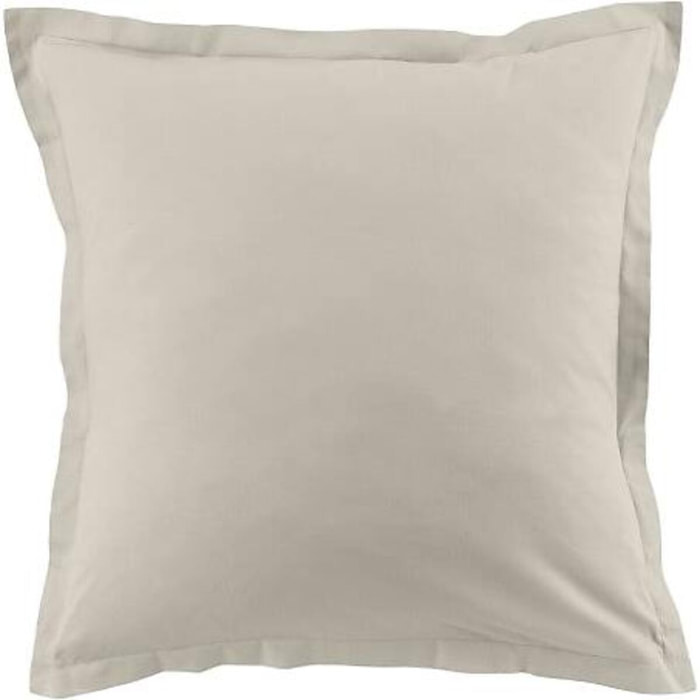 Lot De 2 Taies D'oreiller 100% Coton 57fils Ivoire