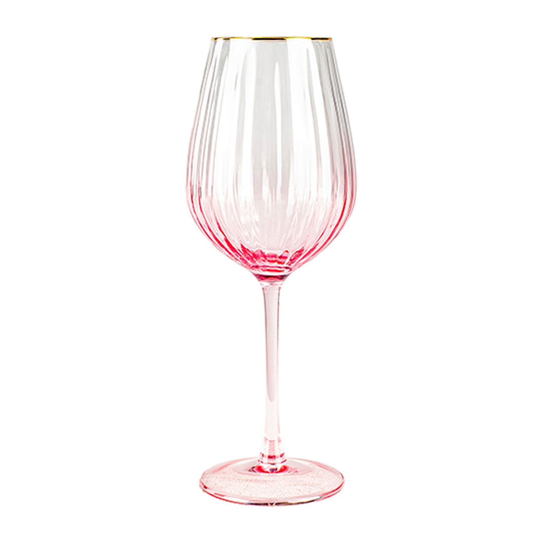 Lot de 4 verres à pied en verre 57,5cl rose GATSBY