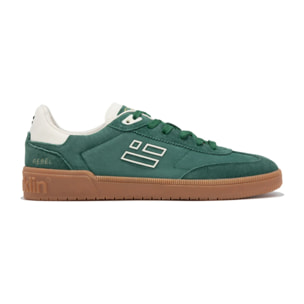 Zapatillas Bajas Piel Serraje Rebel Basic Flag Verde D.Franklin