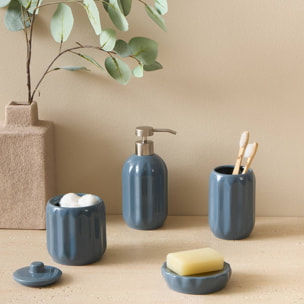 Pot à coton Colorama en céramique D.12,5cm bleu