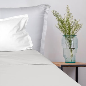 UNO CASA DESIGN Completo Letto Bice 25 Bicolor in Puro Cotone_Singolo_bianco