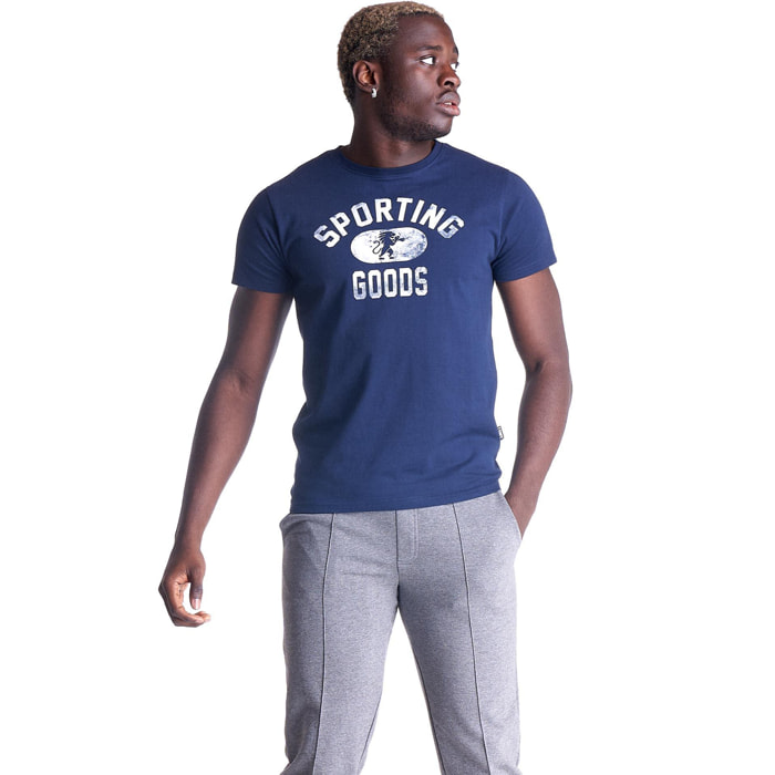 Camiseta de hombre College estampado grande