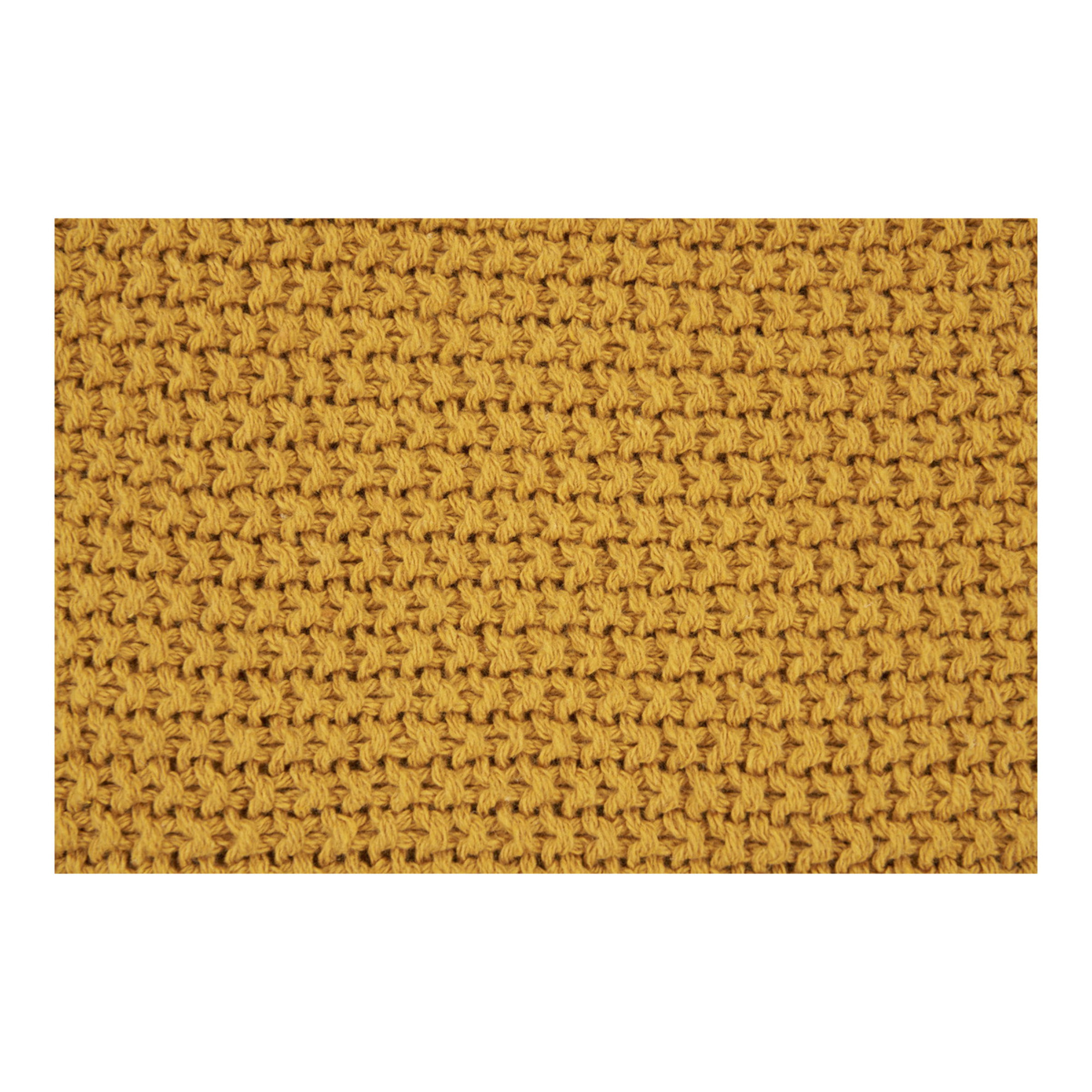 Plaid Santos in cotone riciclato color ocra 130×170 cm