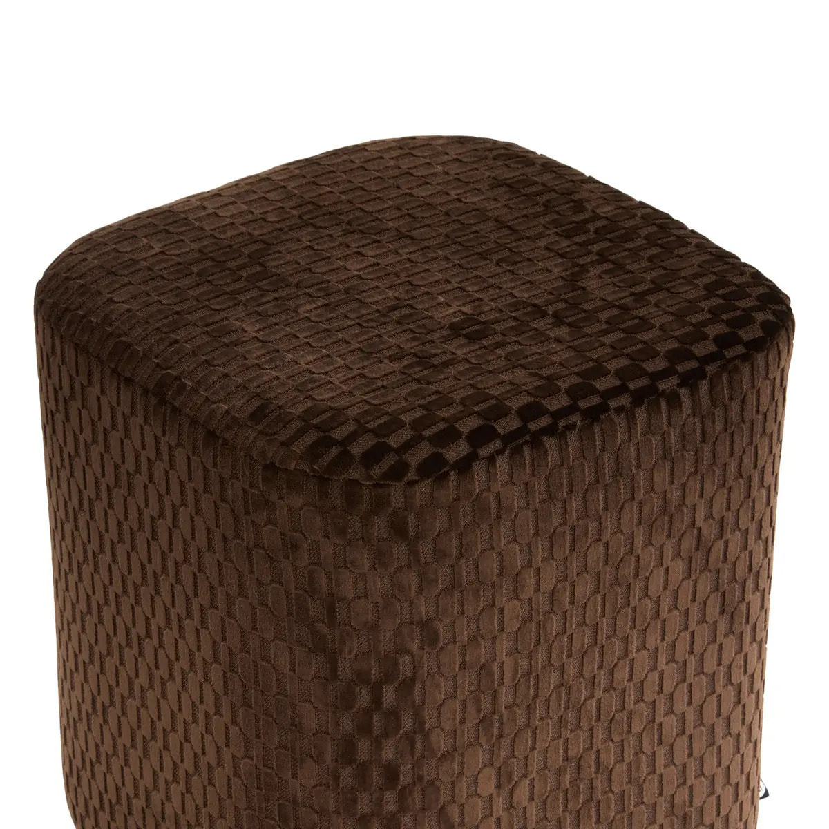 Pouf Selia carré 35x35cm marron