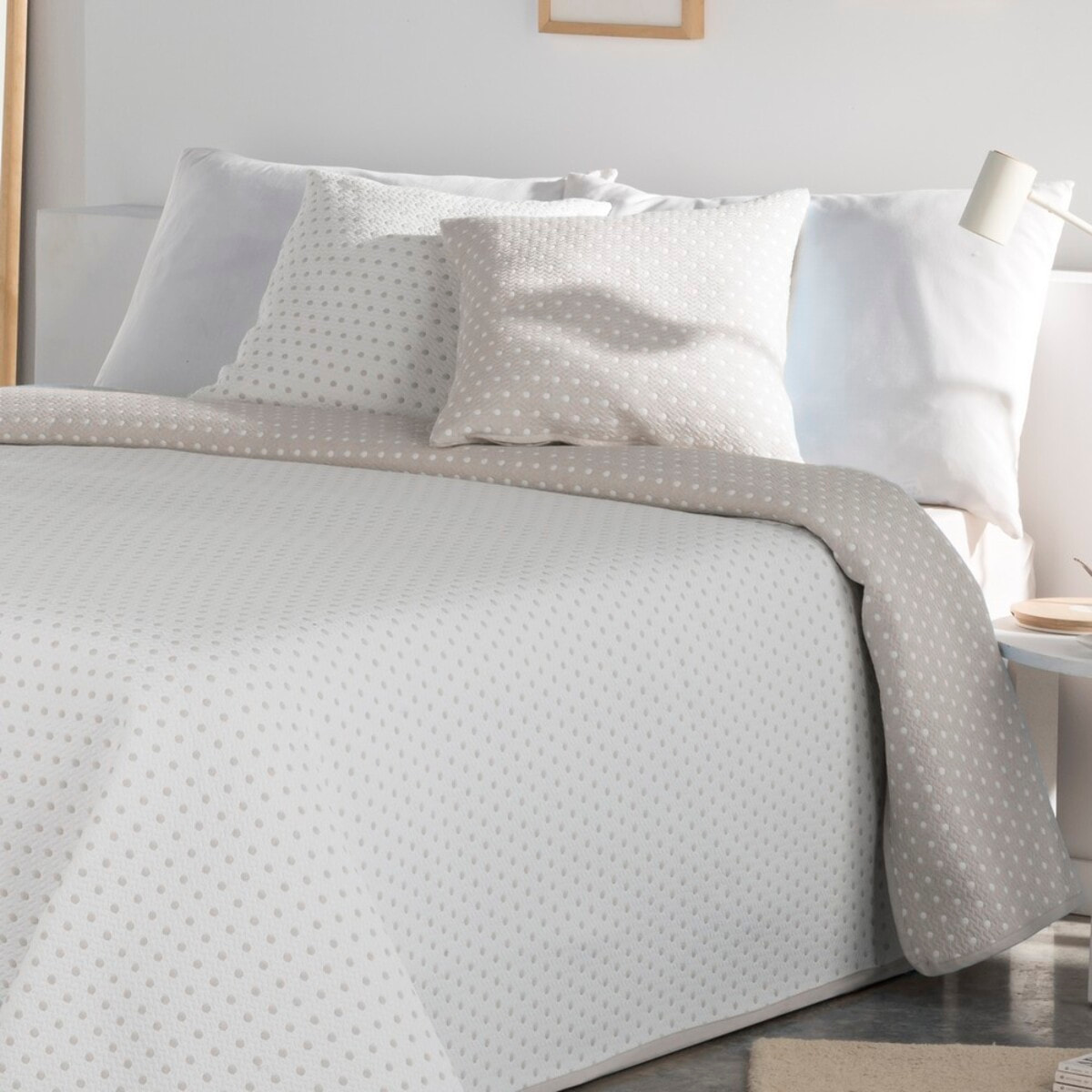 COLCHA JACQUARD OPALIA BEIGE