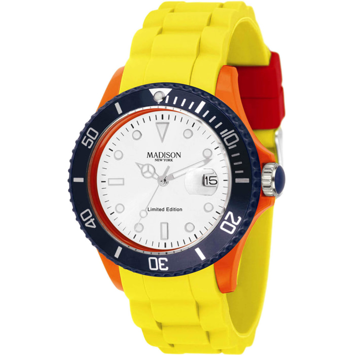 Reloj Madison U4484C Unisex Analogico Cuarzo con Correa de Caucho