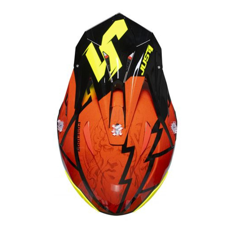 CASCO JUST1 J39 POSEIDON BLACK- YELLOW FLUO-RED