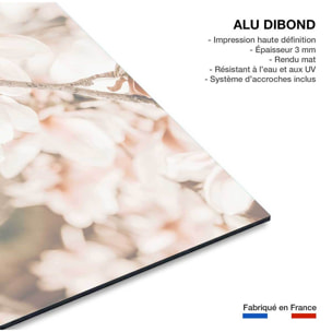 Tableau de fleurs douceur et fleurs printanières  Tableau alu Dibond