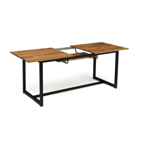 Table extensible bois et acier Acacia