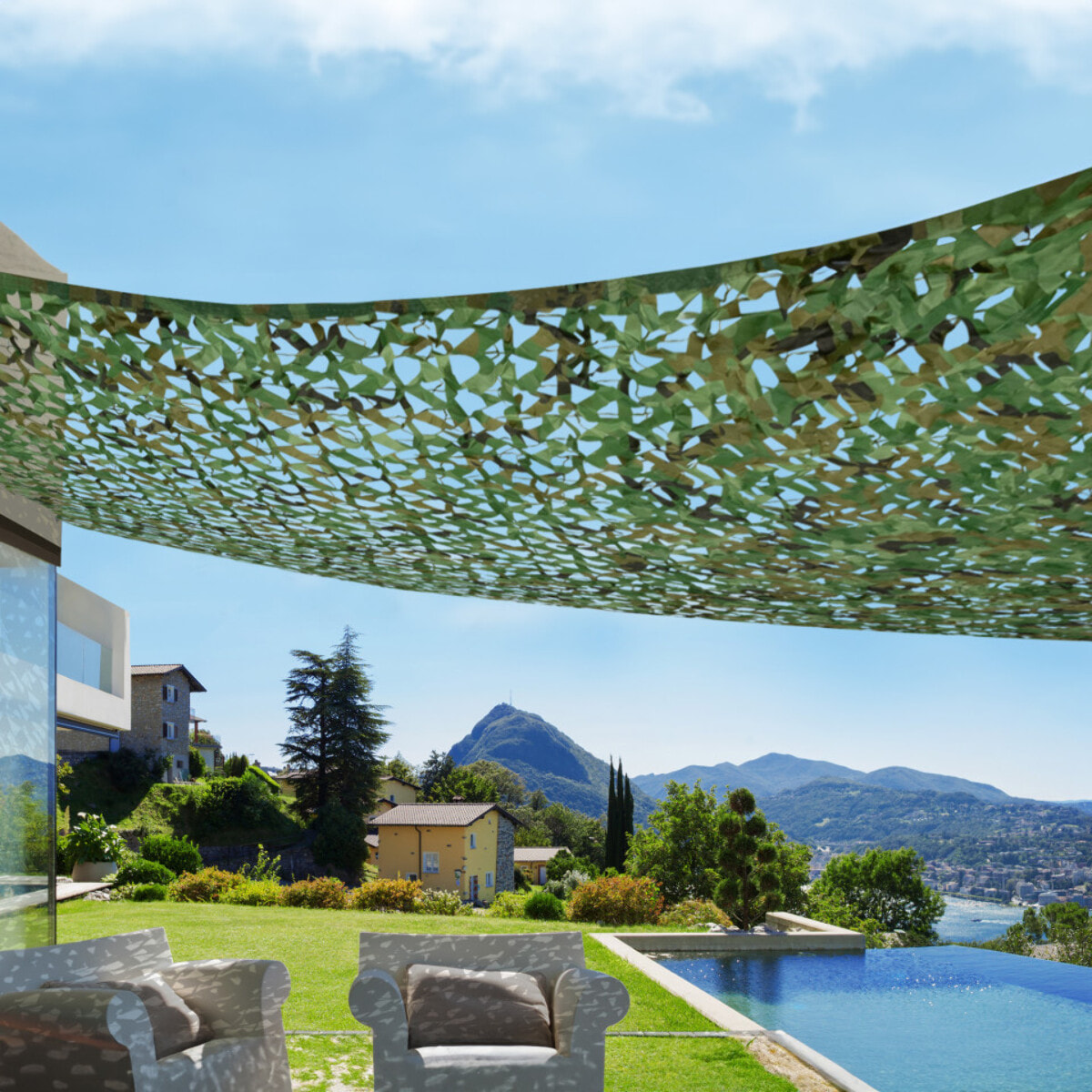 Ombrière camouflage - Vert