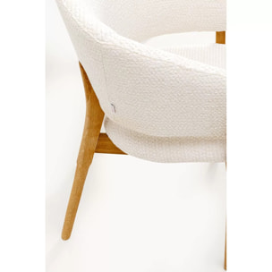 Chaise avec accoudoirs August crème Kare Design