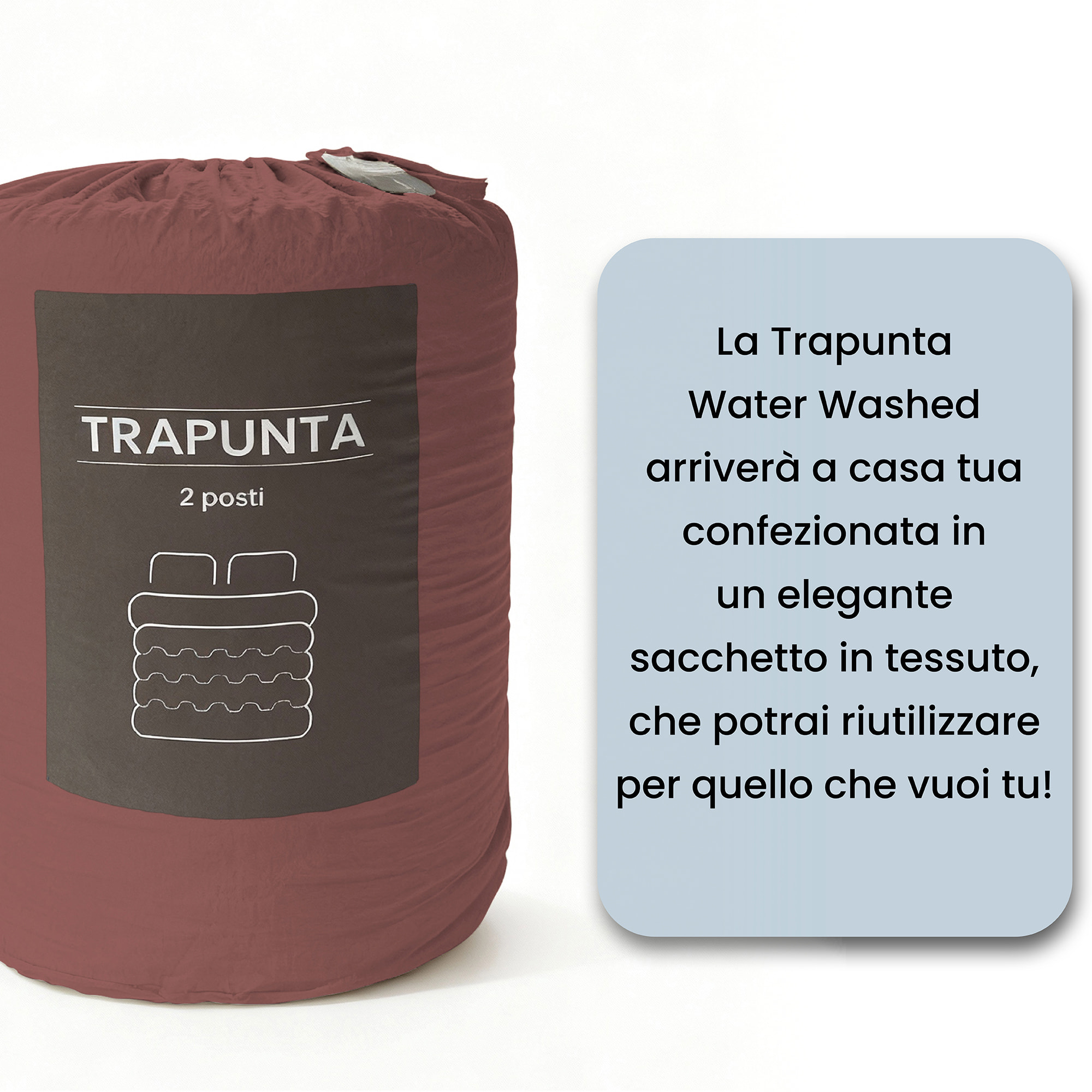 TRAPUNTA INVERNALE WATERWASHED MATRIMONIALE Made in Italy