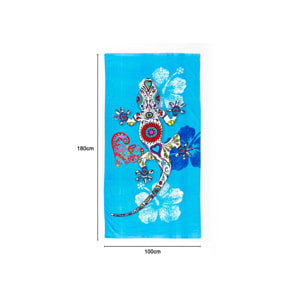 Telo Mare Grande 100x180 Spugna Maui Fantasy Geko D18