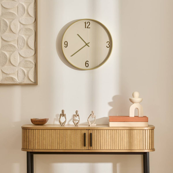 Horloge Amber D.41cm beige