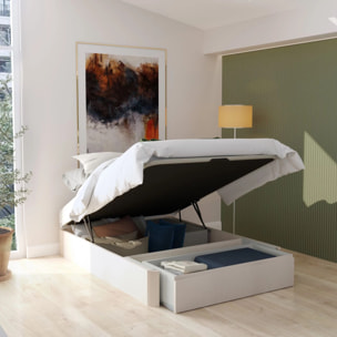 Canapé con cajón frontal en blanco y artic 135x190 cm Luxury Max 3D Artic
