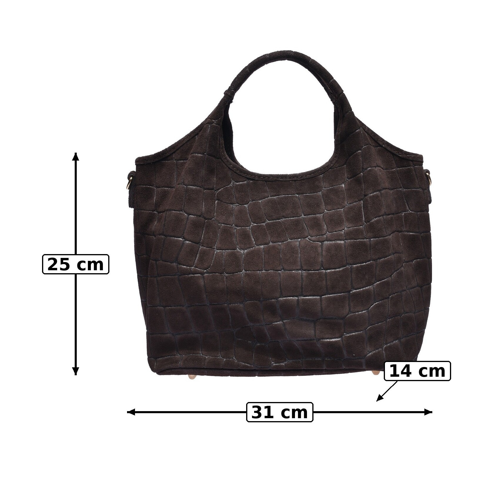 Borsa a mano Anna Luchini Marrone