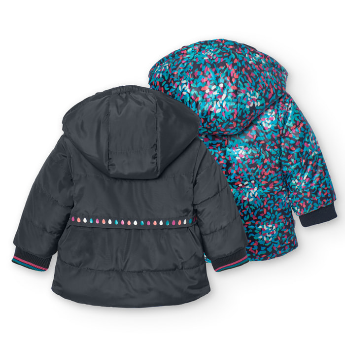 Parka reversible de bebé niña