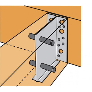 Étrier en âme intérieure SIMPSON - A80xB230xC130 - ép.2 mm - ETNM230/130/2