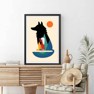 Affiche  amis pour la vie Affiche sous cadre noir
