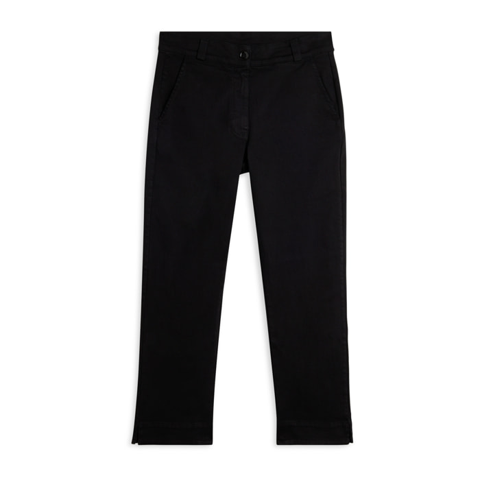Pantaloni cropped slim fit in cotone elasticizzato