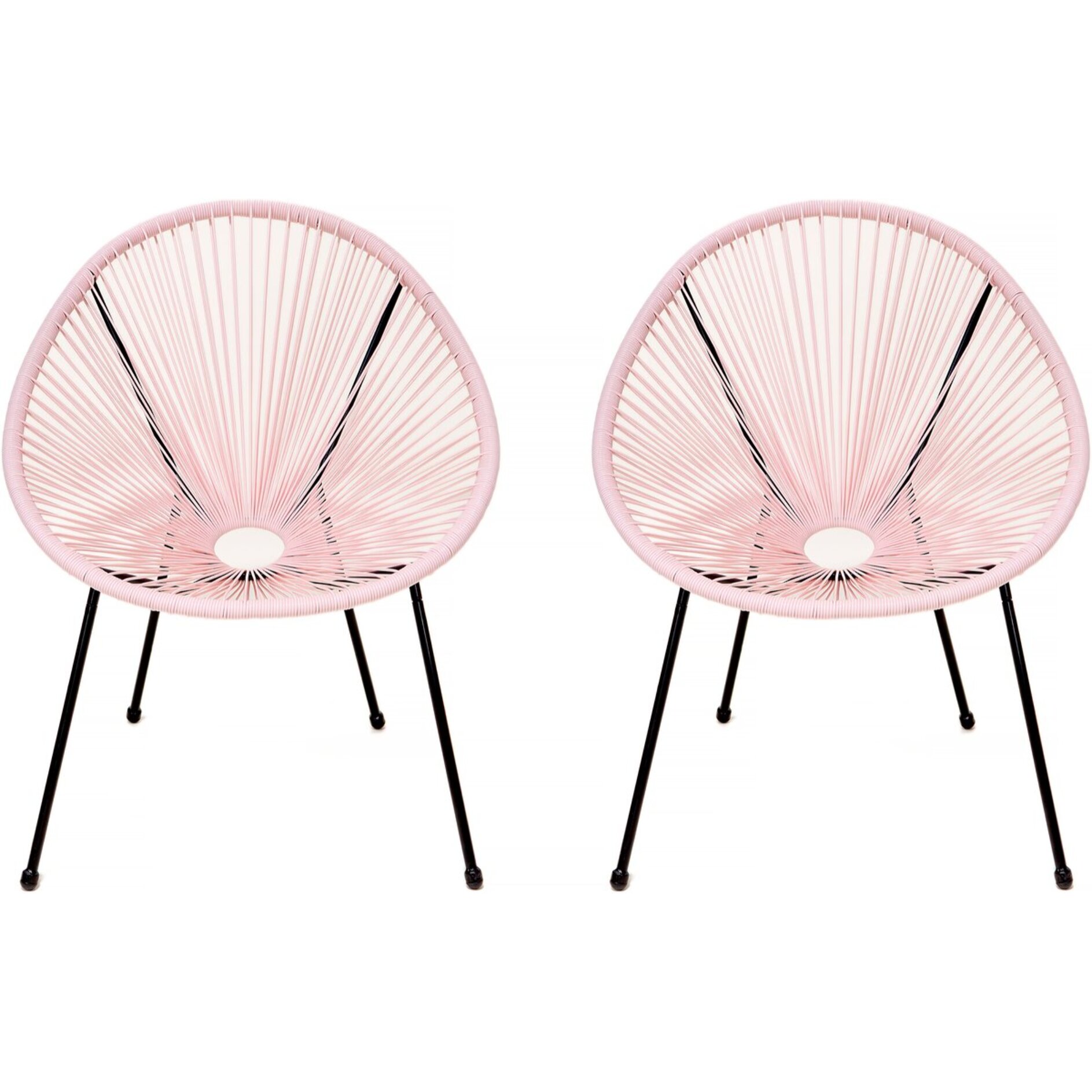 Lot de 2 fauteuils de jardin "Ania" - Rose