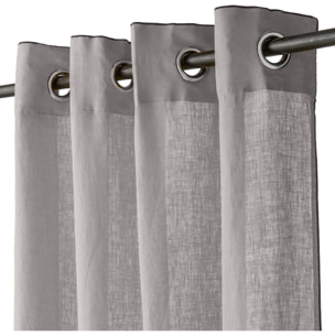 Rideau Lin lavé Acier
