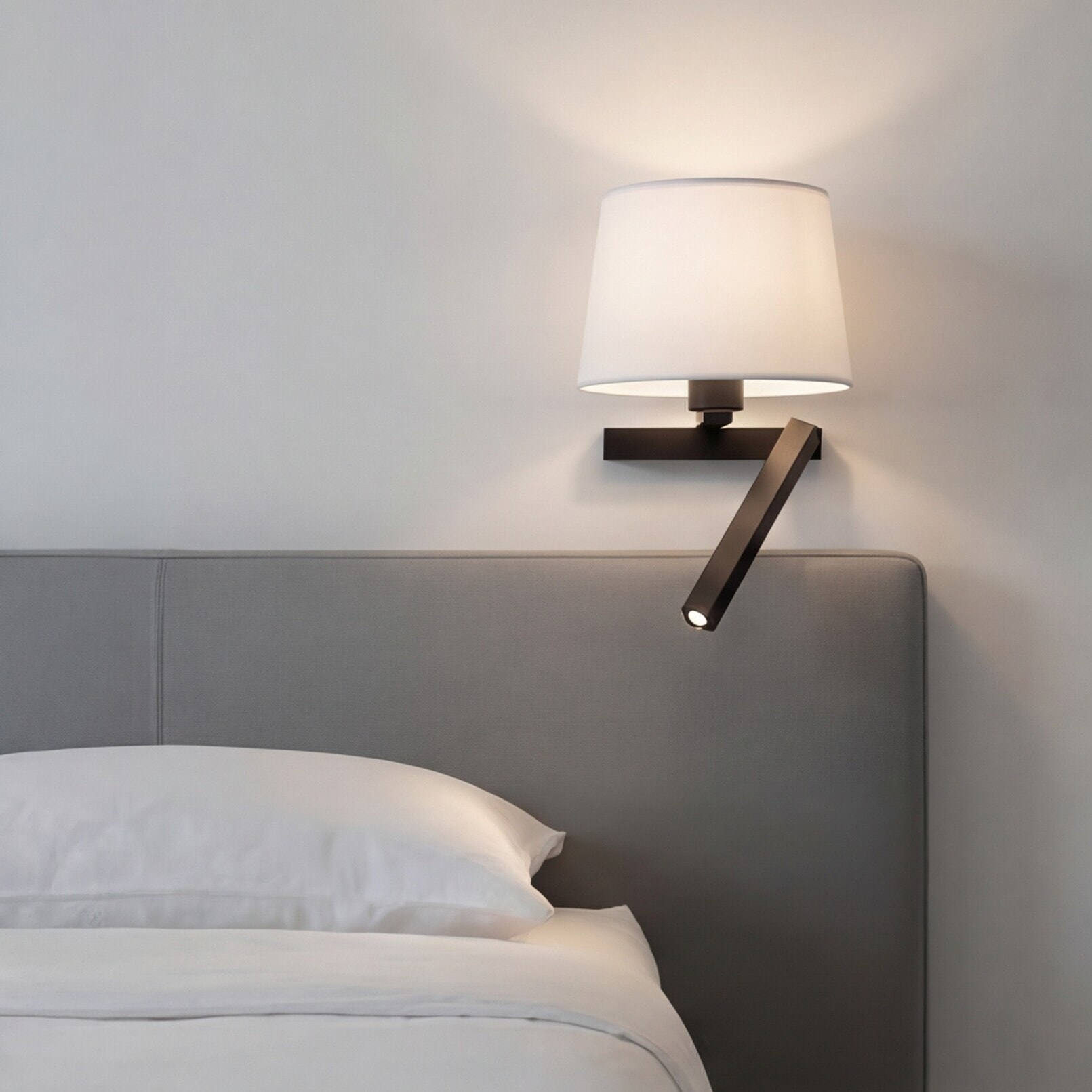 LEDS C4 Aplique Hall Slim Screen Left LED E27 17.4 Blanco cálido - 2700K ON-OFF Negro 150lm