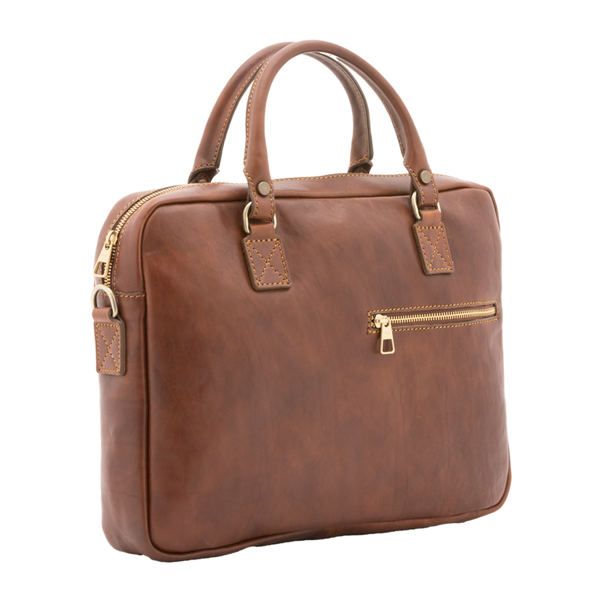 Borsa a mano  unisex In Vera pelle Made in Italy 38x28x7 cm