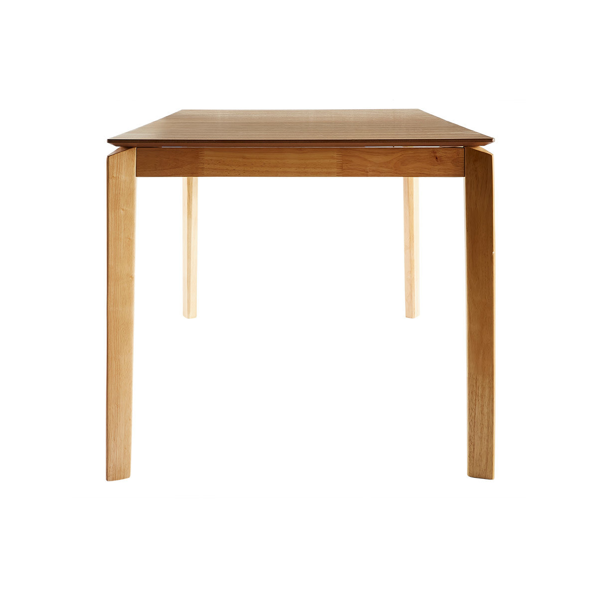 Table extensible rallonges intégrées rectangulaire en bois clair frêne L160-210 cm BONAVISTA