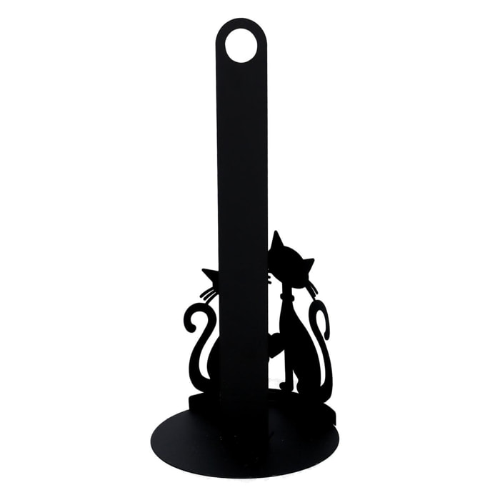 Portascottex in metallo gatti nero tondo cm ø15h33