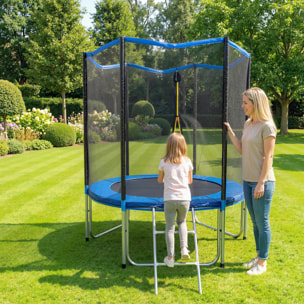 Trampoline enfant complet dia. 1,83 m - couvre-ressorts, filet sécurité, échelle inclus