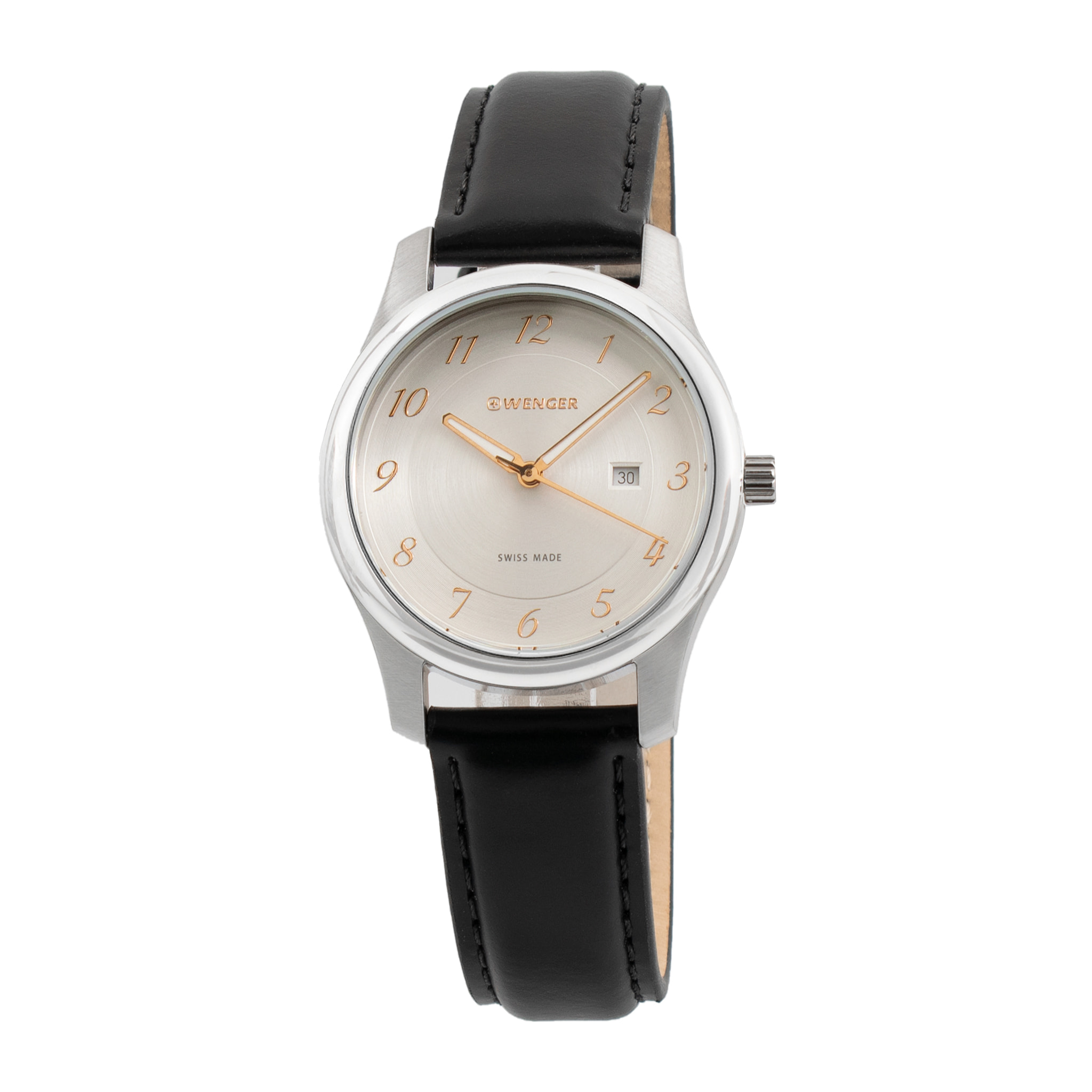 Reloj Wenger 01.9021.101 Hombre Analogico Cuarzo con Correa de Piel sintetica