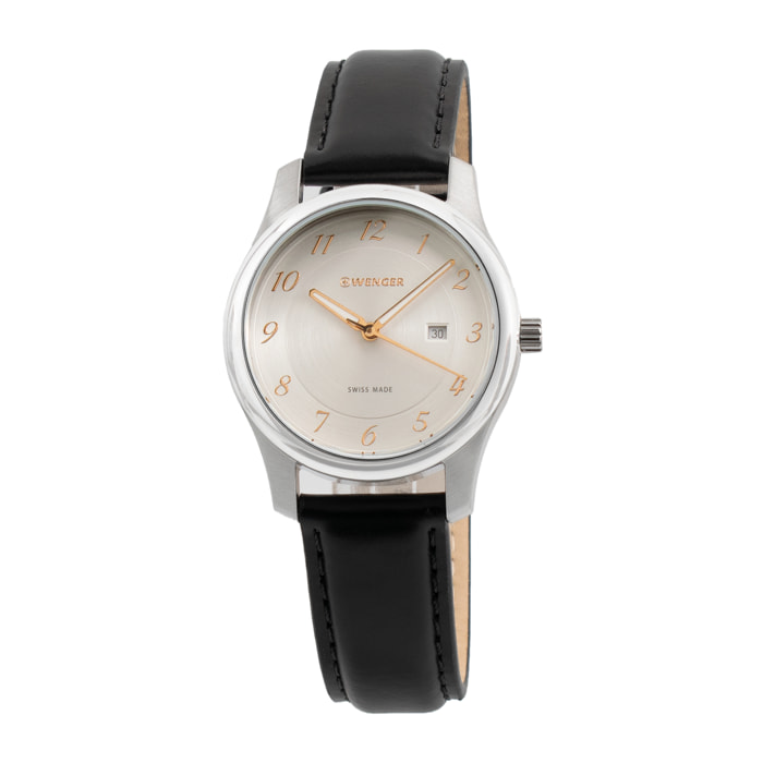 Reloj Wenger 01.9021.101 Hombre Analogico Cuarzo con Correa de Piel sintetica