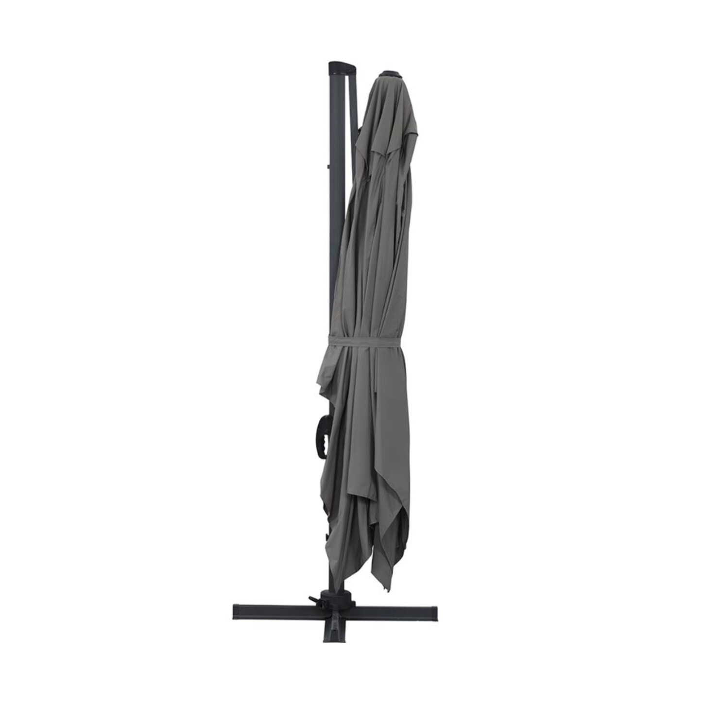 Parasol de jardin déporté en aluminium "Sun 4" - 3 x 4 m - Gris