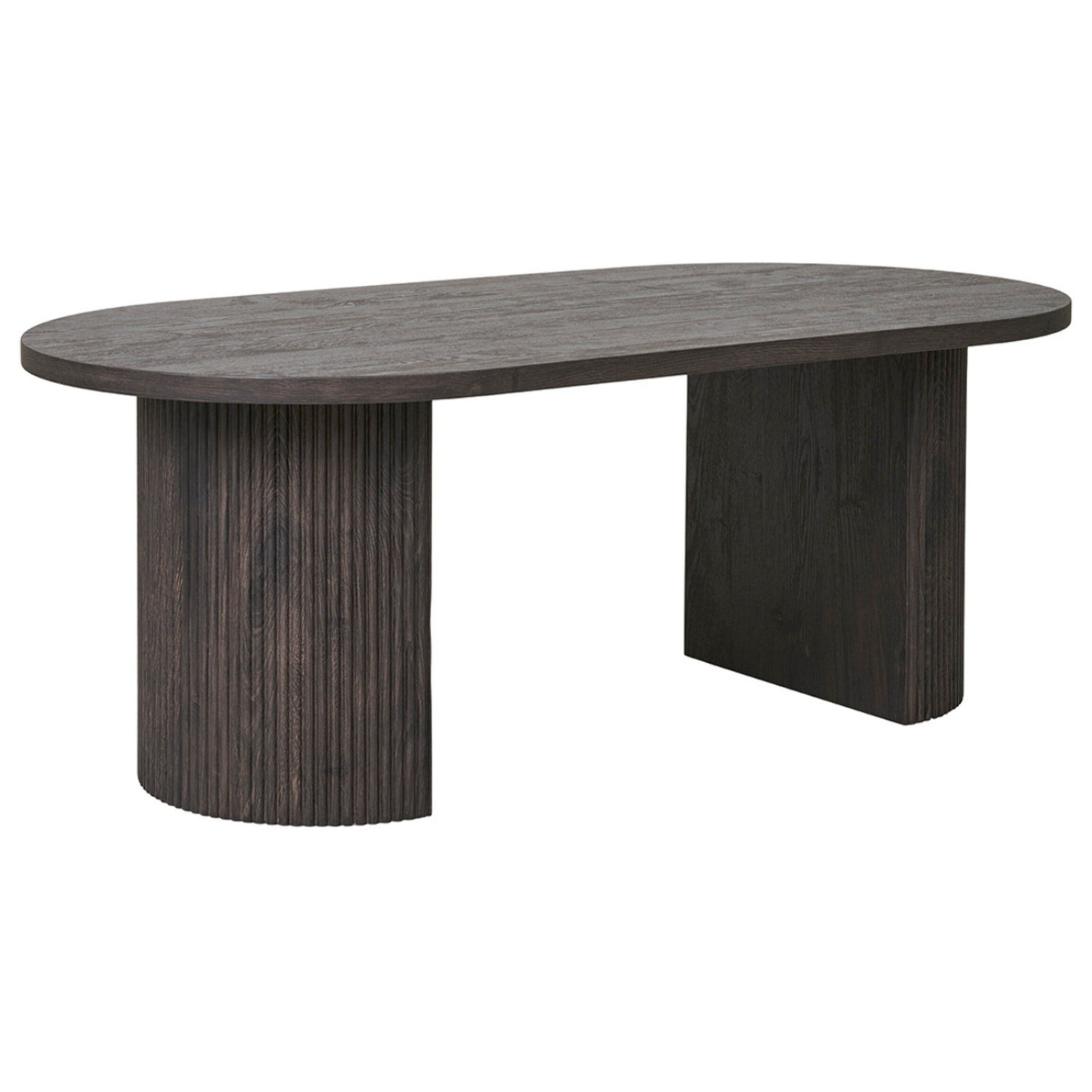 Oliva - table basse - effet bois - 120 cm - Noir