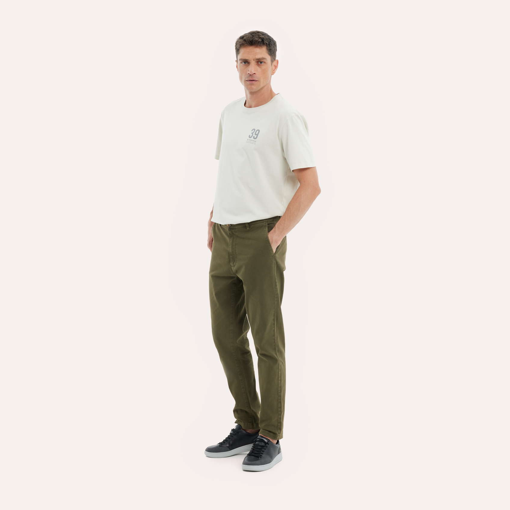 Pantalón chino Loop MUNICH lifesyle hombre de algodón-spandex khaki