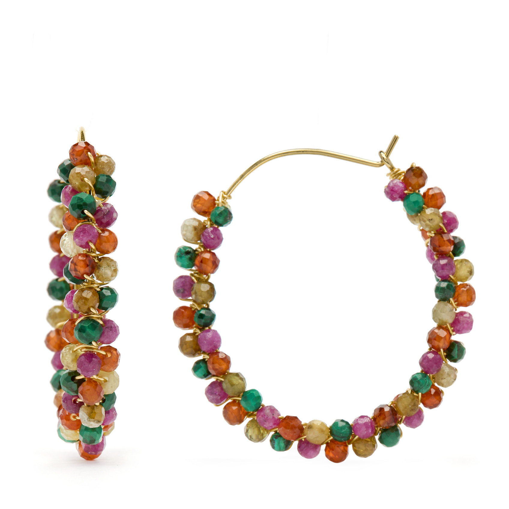 Pendientes Rend acabado oro amarillo 18k